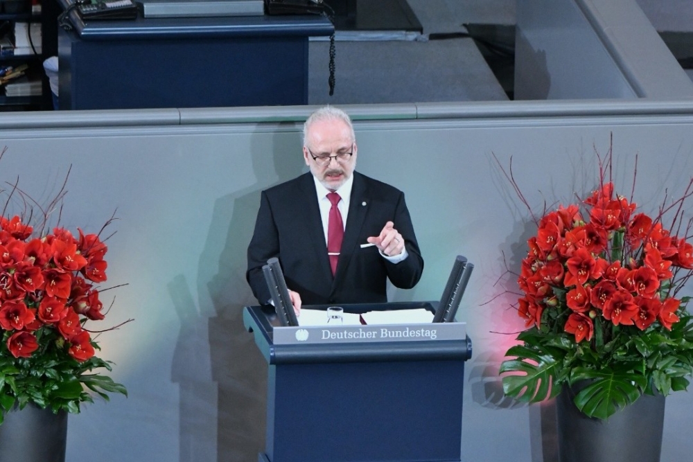 Valsts prezidenta Egila Levita runa Vācijas Tautas sēru dienas pasākumā Bundestāgā