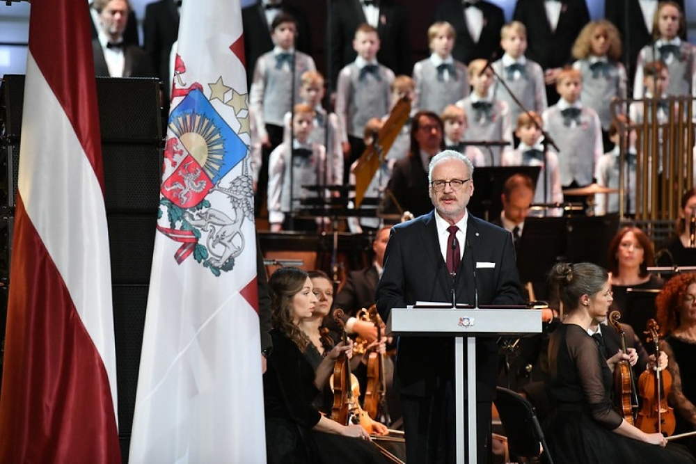 Valsts prezidenta Egila Levita uzruna Latvijas Republikas Proklamēšanas dienai veltītajā svētku koncertā Latvijas Nacionālajā teātrī