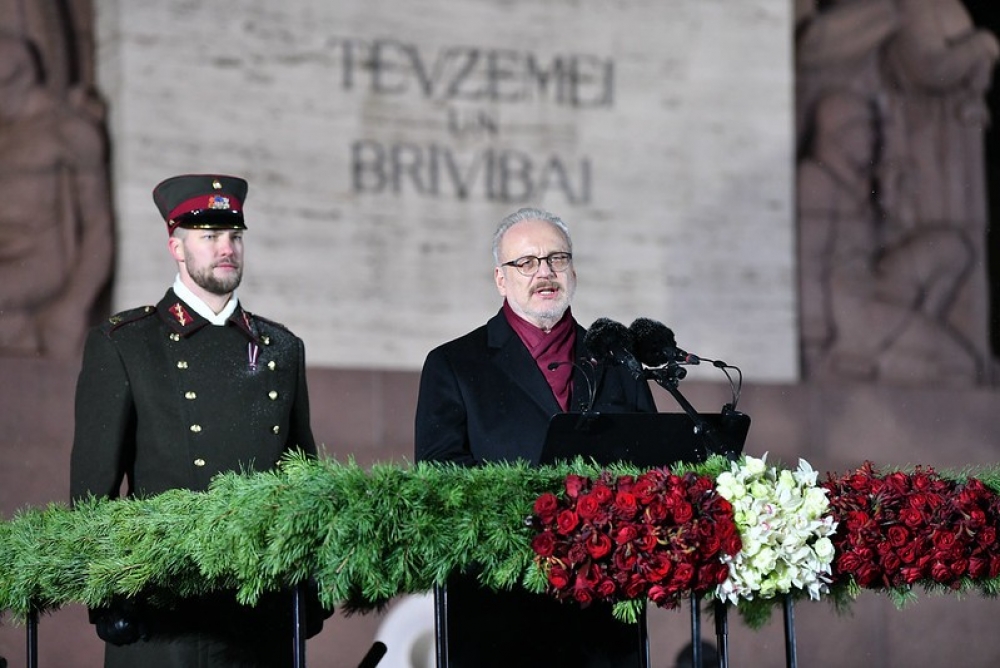 Valsts prezidenta Egila Levita svētku uzruna pie Brīvības pieminekļa