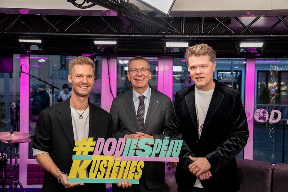 Valsts prezidents Edgars Rinkēvičs piedalās labdarības maratonā “Dod pieci! 2025”