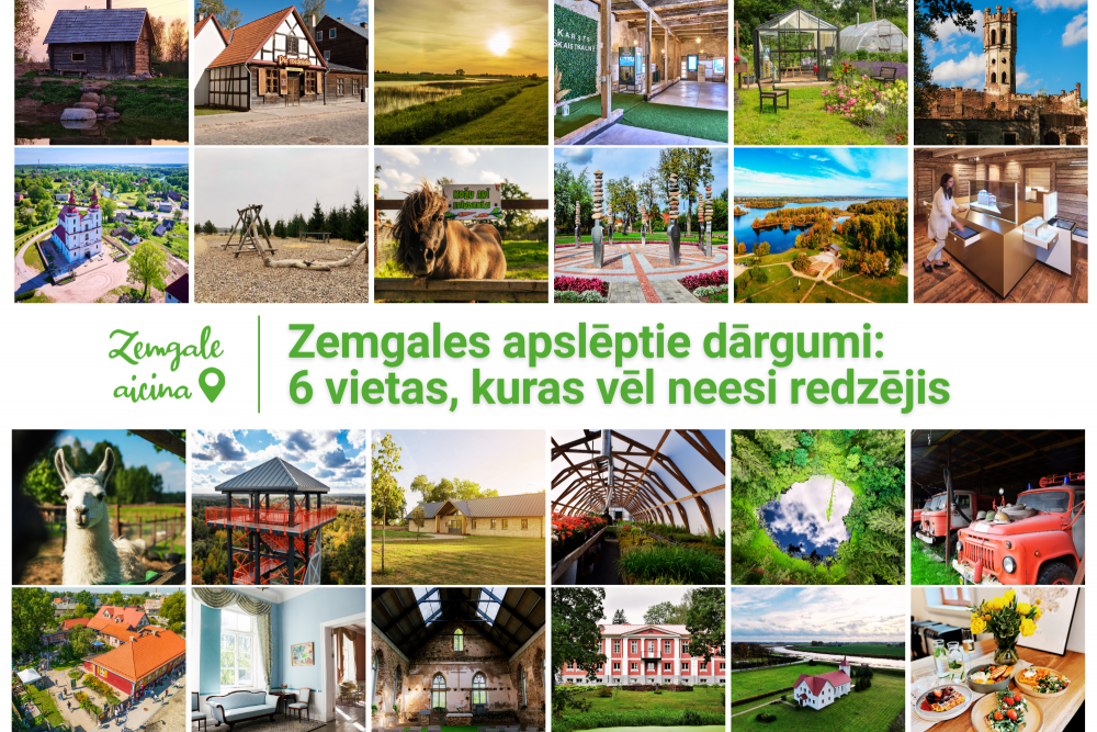 Zemgales dārgumi: 6 vietas, kuras vēl neesi redzējis 