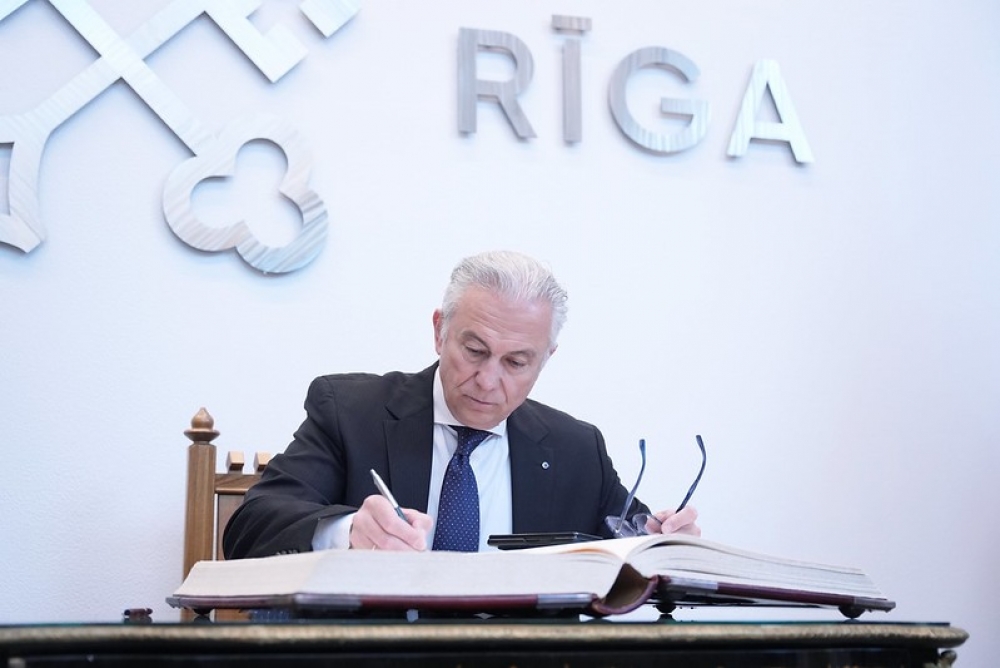 Rīgas domē viesojas Eiropas Padomes Parlamentārās asamblejas prezidents