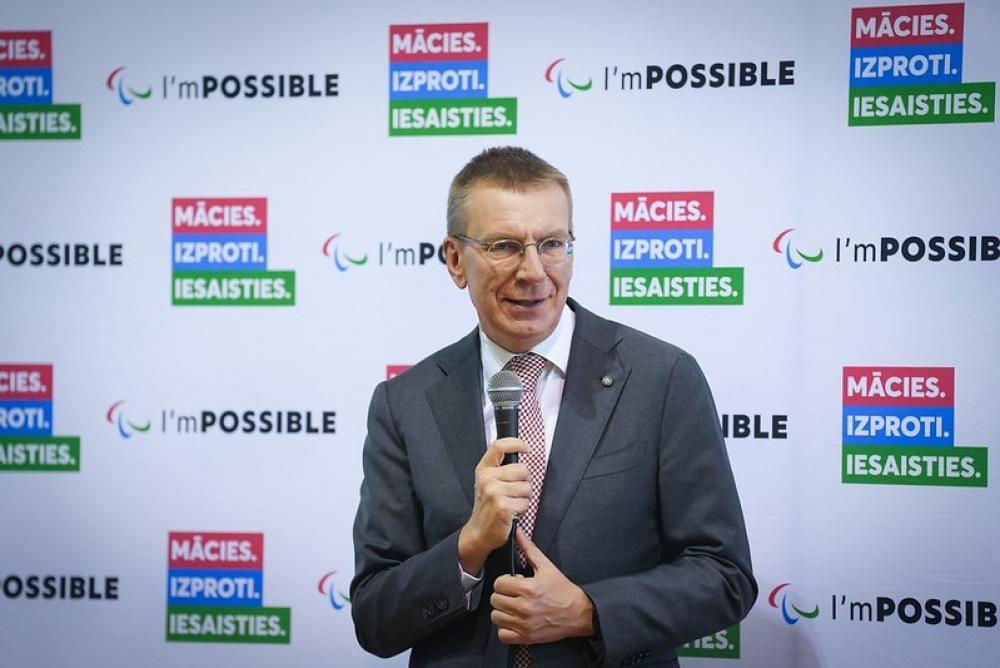 Valsts prezidents Edgars Rinkēvičs piedalījās Latvijas Paralimpiskās komitejas izglītības projekta “I’m Possible” atklāšanā