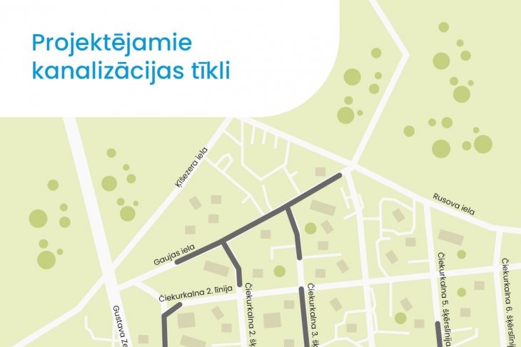 Čiekurkalnā plānota jaunu ūdensvada un kanalizācijas tīklu izbūve