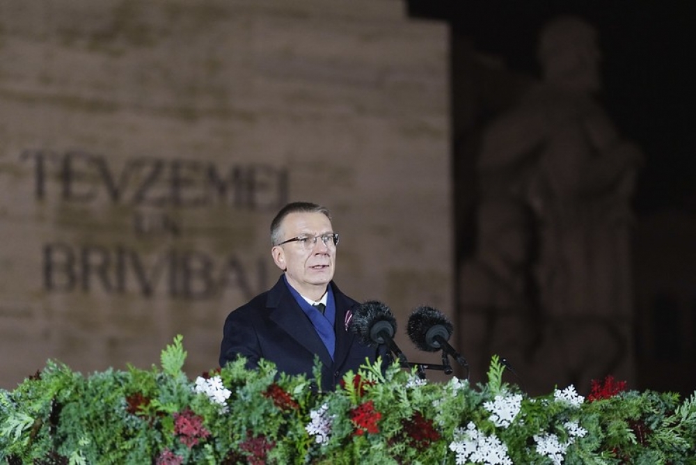 Valsts prezidenta Edgara Rinkēviča uzruna Latvijas proklamēšanas 107. gadadienā pie Brīvības pieminekļa