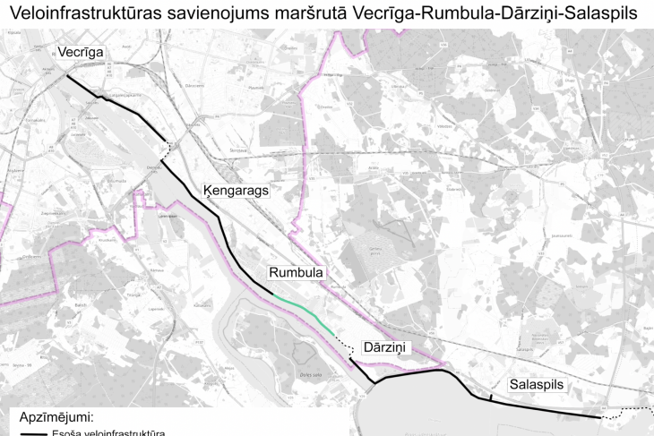 Izsludināts konkurss par veloceļa Centrs–Ķengarags–Rumbula–Dārziņi posma būvprojekta izstrādi un realizāciju