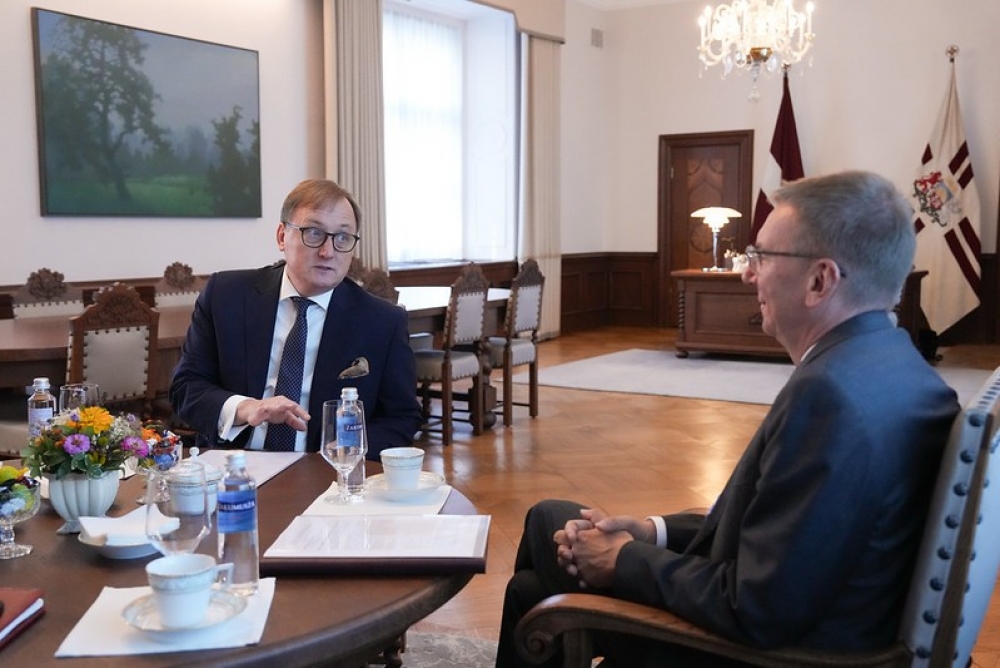 E. Rinkēvičs ar Latvijas Bankas prezidentu pārrunā nākamā gada valsts budžetu