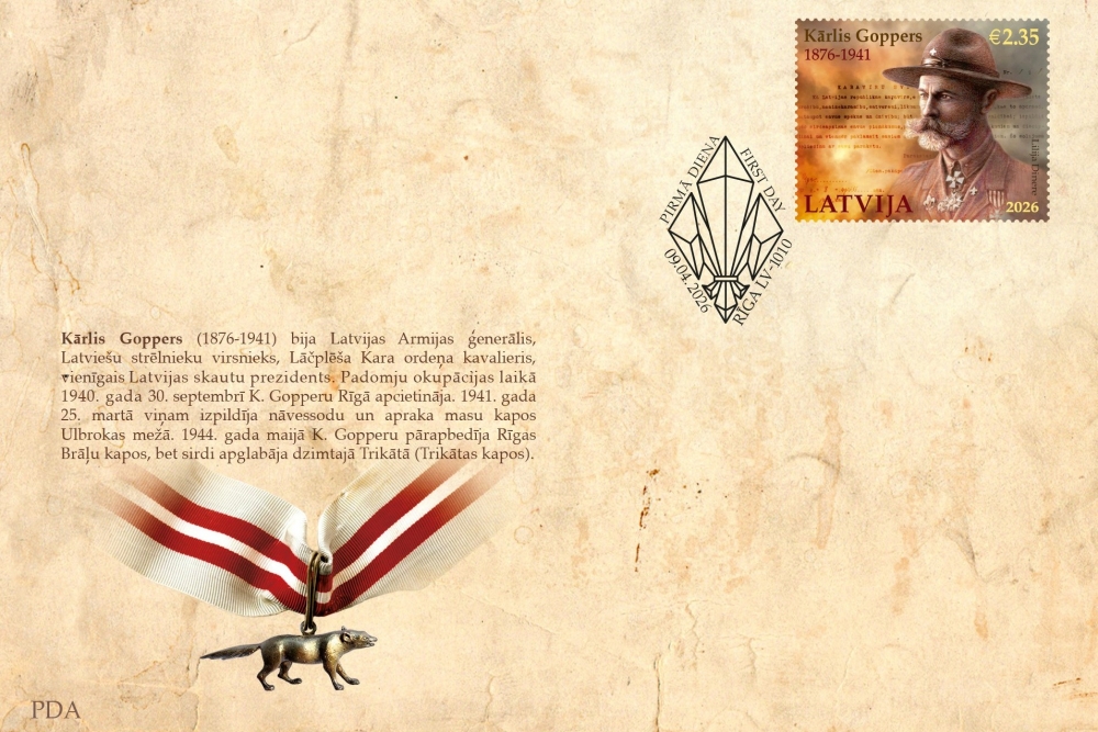 Veltīs pastmarku Latvijas bruņoto spēku ģenerālim