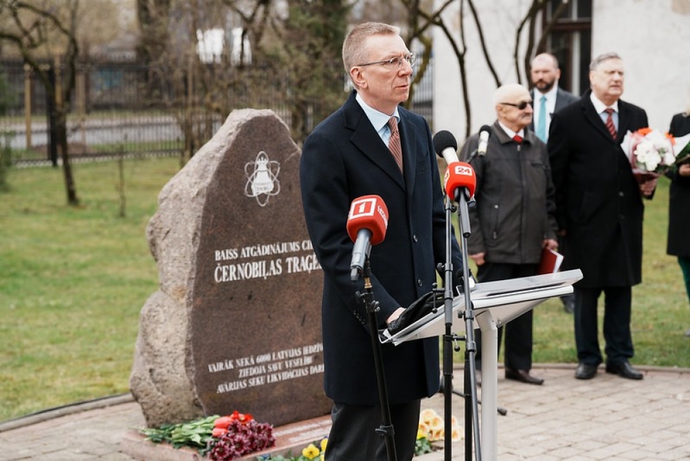 Valsts prezidenta E. Rinkēviča uzruna Čornobiļas atomelektrostacijas avārijas upuru piemiņas pasākumā