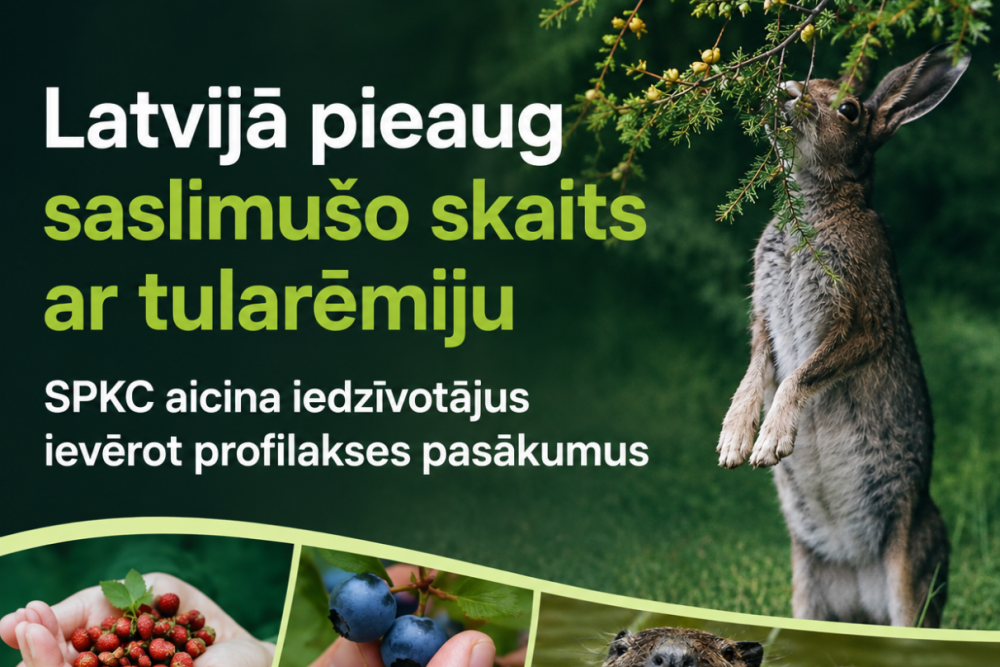 Latvijā pieaug saslimušo skaits ar tularēmiju. SPKC aicina iedzīvotājus ievērot profilakses pasākumus