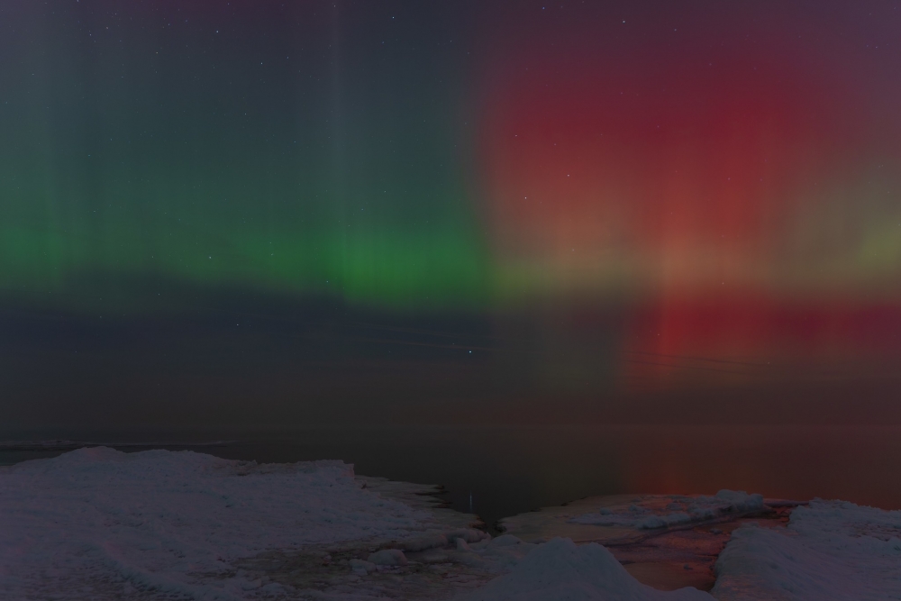 Krāšņa ziemeļblāzma izgaismo Jūrmalas debesis
