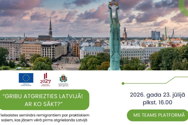 23. jūlijā notiks NVA EURES tiešsaistes seminārs “Gribu atgriezties Latvijā! Ar ko sākt?”