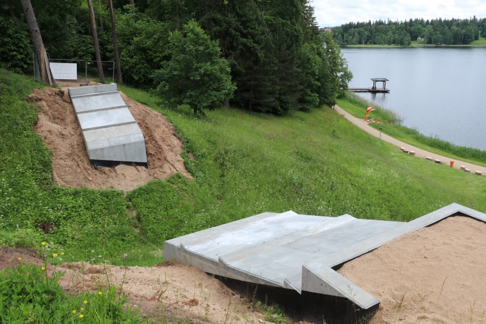 Jūlijā Alūksnē sāks Saules tilta koka konstrukciju montāžu