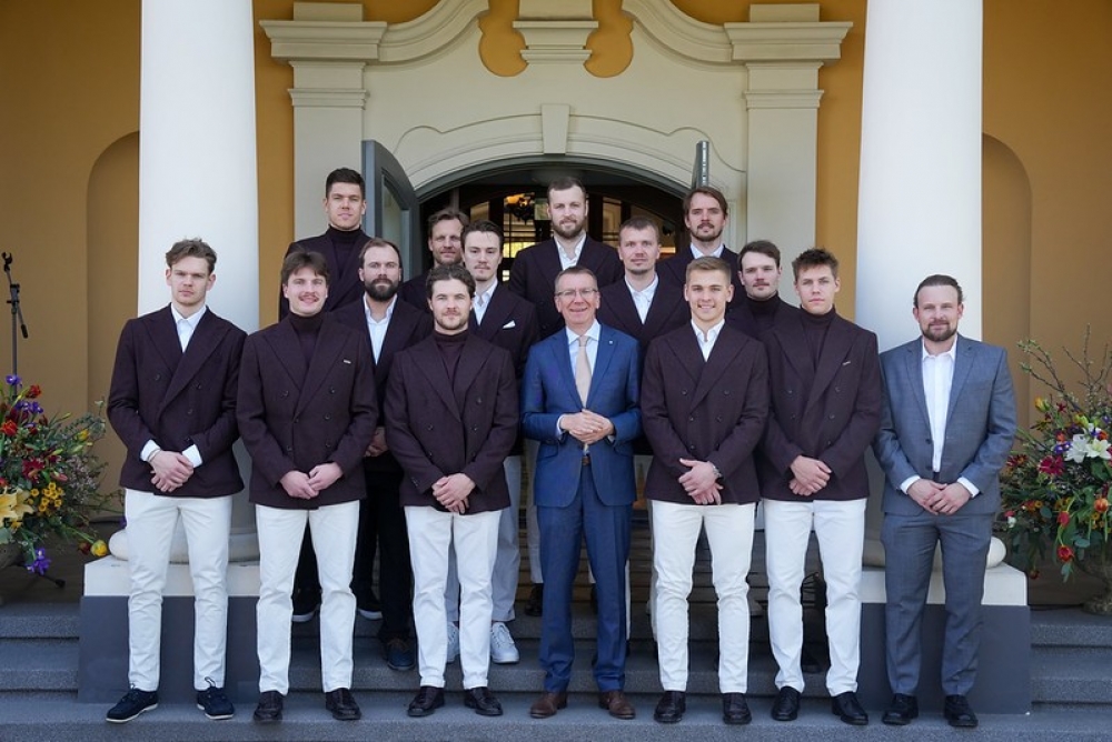 Valsts prezidents vēl veiksmi un izturību hokeja izlasei Pasaules čempionātā 