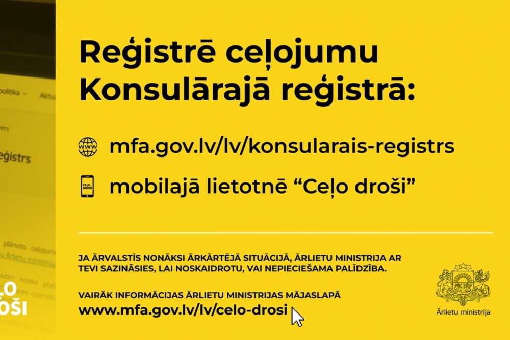 Ceļotāji Tuvo Austrumu valstīs aicināti reģistrēties Konsulārajā reģistrā