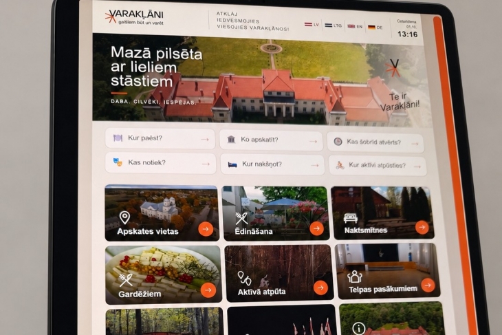 Biedrība “Varakļānu attīstībai” nodod pārvaldei digitālo tūrisma ceļvedi