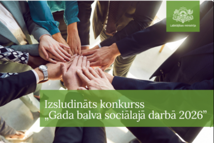 Izsludināts konkurss “Gada balva sociālajā darbā 2026”